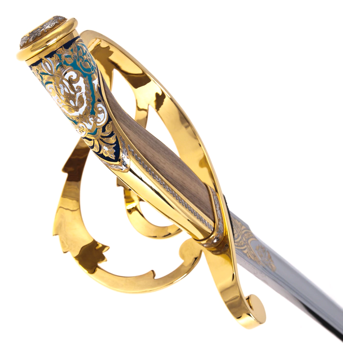 Ruler saber with turquoise and enamels, Zlatoust