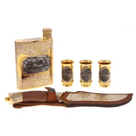 Набор "Охотники на привале" на 3 персоны, Златоуст Набор "Охотники на привале" на 3 персоны, Златоуст