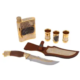 Набор "Охотники на привале" на 3 персоны, Златоуст Набор "Охотники на привале" на 3 персоны, Златоуст