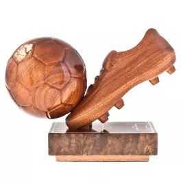 Сувенир "Бутса" мореный дуб, янтарь