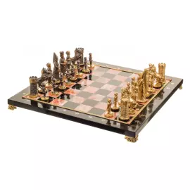 Шахматы из камня "Камелот" (яшма, долерит)