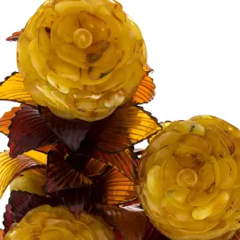 Букет из янтаря "Цветущие розы"