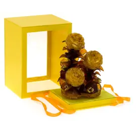 Букет из янтаря "Цветущие розы"