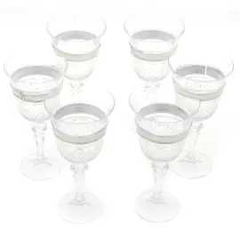 Wine set, 6 stemware glasses