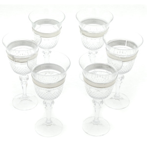Wine set, 6 stemware glasses