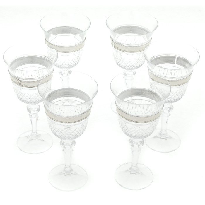 Wine set, 6 stemware glasses