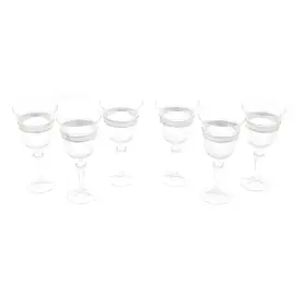 Wine set, 6 stemware glasses
