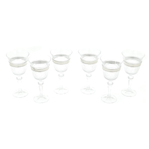 Wine set, 6 stemware glasses