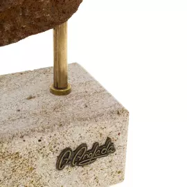 Table clock "Fossil" (Round fossil clock)