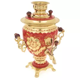 Самовар "Хохломская роспись" (электрический, 3 литра)