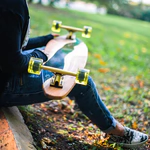 Longboard made of wood and epoxy resin