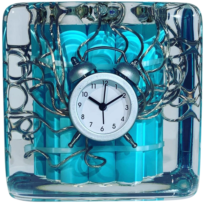 Art object in epoxy resin "Time" size L
