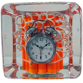 Арт-объект в эпоксидной смоле "Время" размер L