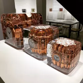 Арт-объект в эпоксидной смоле "Время" размер L