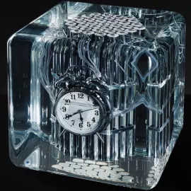 Арт-объект в эпоксидной смоле "Время" размер L