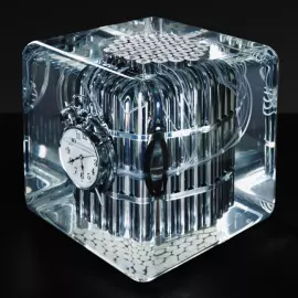 Art object in epoxy resin "Time" size S