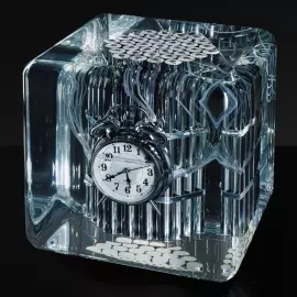 Art object in epoxy resin "Time" size M