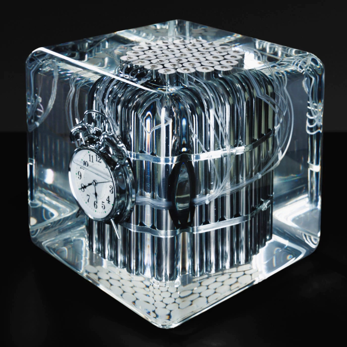 Art object in epoxy resin "Time" size M