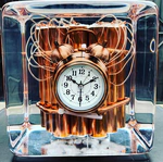 Art object in epoxy resin "Time" size M