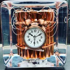 Art object in epoxy resin "Time" size M