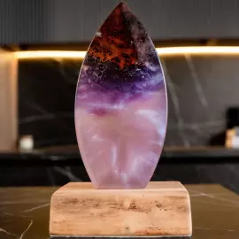 Умный ночник из дерева и эпоксидной смолы