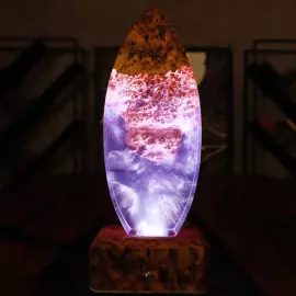 Умный ночник из дерева и эпоксидной смолы