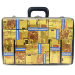 The Euro Suitcase epoxy resin art object