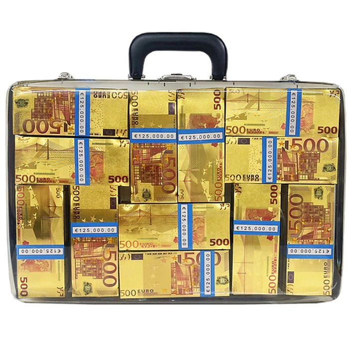The Euro Suitcase epoxy resin art object