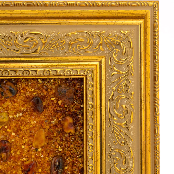 The amber painting "Gustav Klimt. A kiss"
