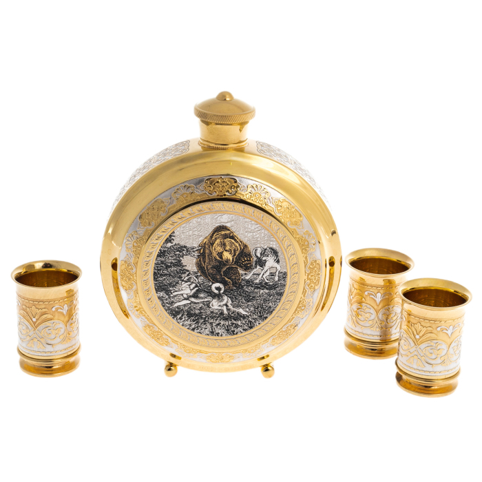 Hunting set "Bear hunting" small, for 3 persons, Zlatoust