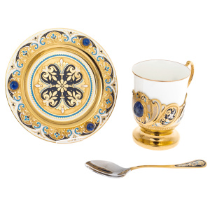 Renaissance coffee set for 4 persons, Zlatoust