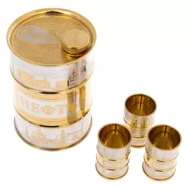 Набор для водки на 3 персоны "Нефть" Златоуст