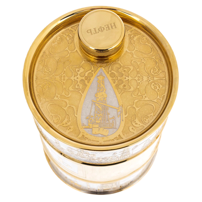 Vodka set for 3 persons "Oil" Zlatoust