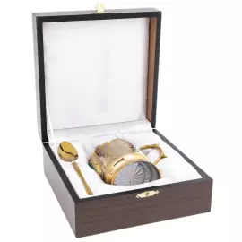 Подстаканник с малахитом "Украшенный" Златоуст