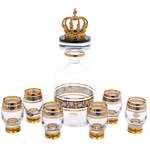 Набор для водки "Царский" с нефритом, на 6 персон, Златоуст