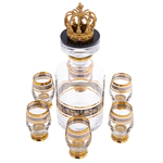 Набор для водки "Царский" с нефритом, на 6 персон, Златоуст