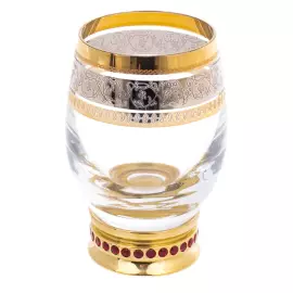 Набор для водки "Царский" с нефритом, на 6 персон, Златоуст