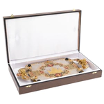 Набор для водки "Царский" с нефритом, на 6 персон, Златоуст