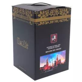 Матрешка-медовница из стекла "Золотой изумруд" со стразами Swarovski, Хохлома