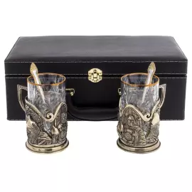 Набор подстаканников "Богатыри" на 2 персоны