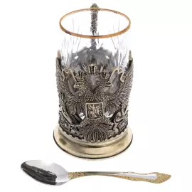 Набор подстаканников "Герб России VIP" на 2 персоны