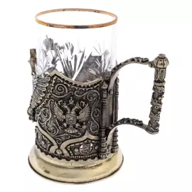 Набор подстаканников "Герб России VIP" на 2 персоны