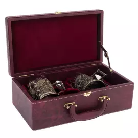 Набор подстаканников "Герб России VIP" на 2 персоны