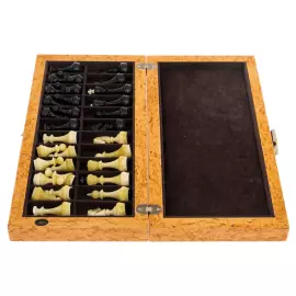 Шахматы из карельской березы "Готика" малые