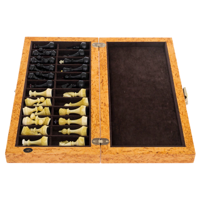 Chess from Karelian birch "Gothic" small