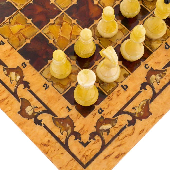 Chess from Karelian birch "Gothic" small