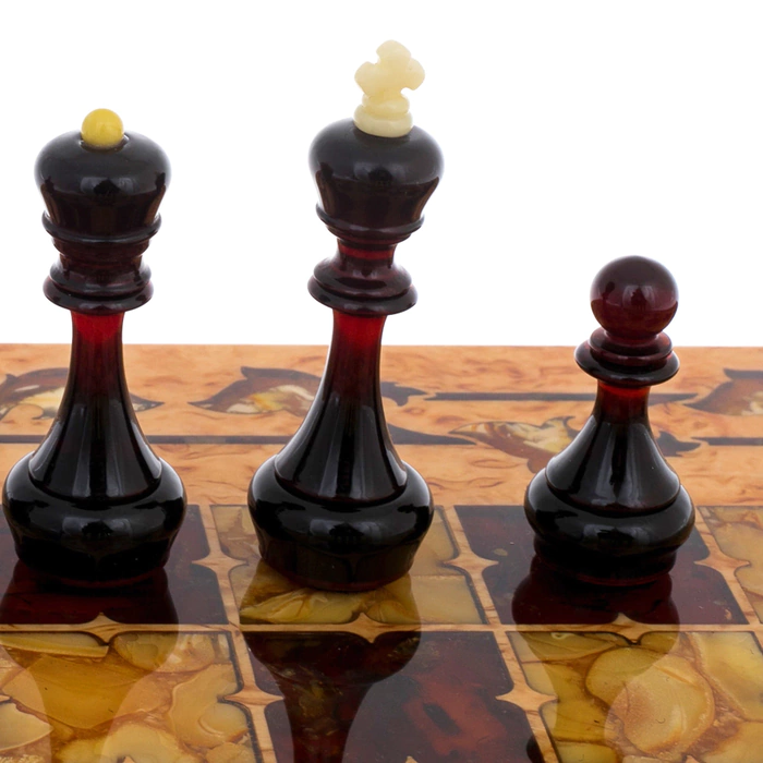 Chess from Karelian birch "Gothic" small