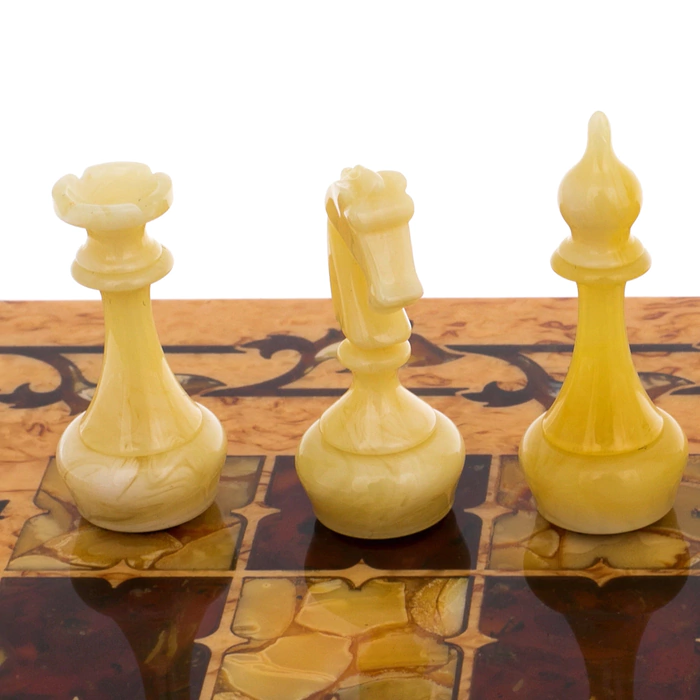 Chess from Karelian birch "Gothic" small