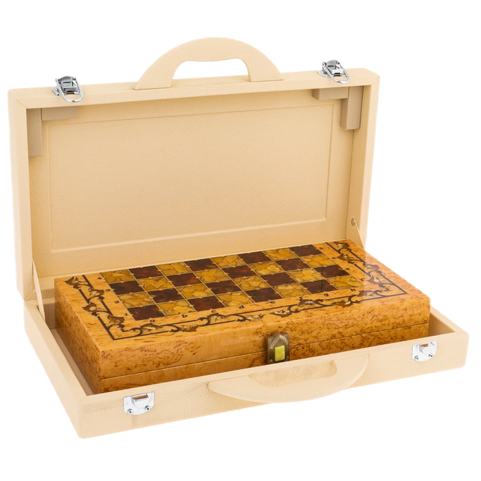 Chess from Karelian birch "Gothic" small