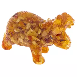 Статуэтка из янтаря "Бегемот"